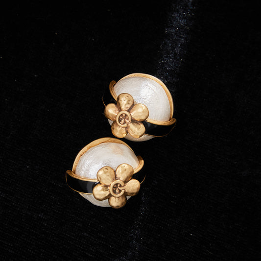 Copper Alloy Pearl-Imitation Earrings KK-92127