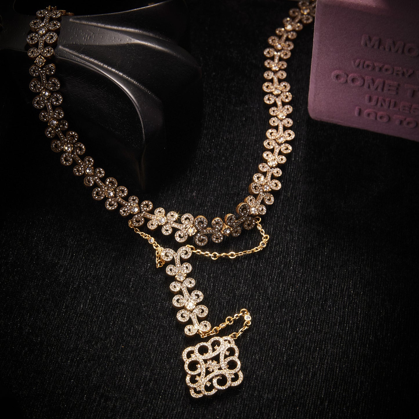 Sparkling Swarovski Crystal Copper Alloy Necklace KK-91616