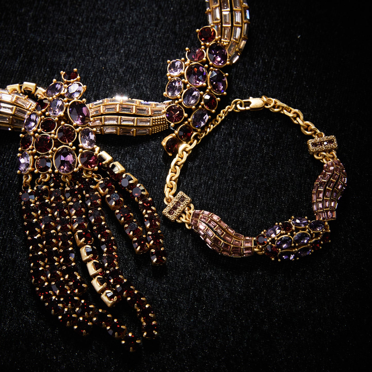 Timeless Swarovski Crystal Copper Alloy  Jewelry Set KK-JB0152