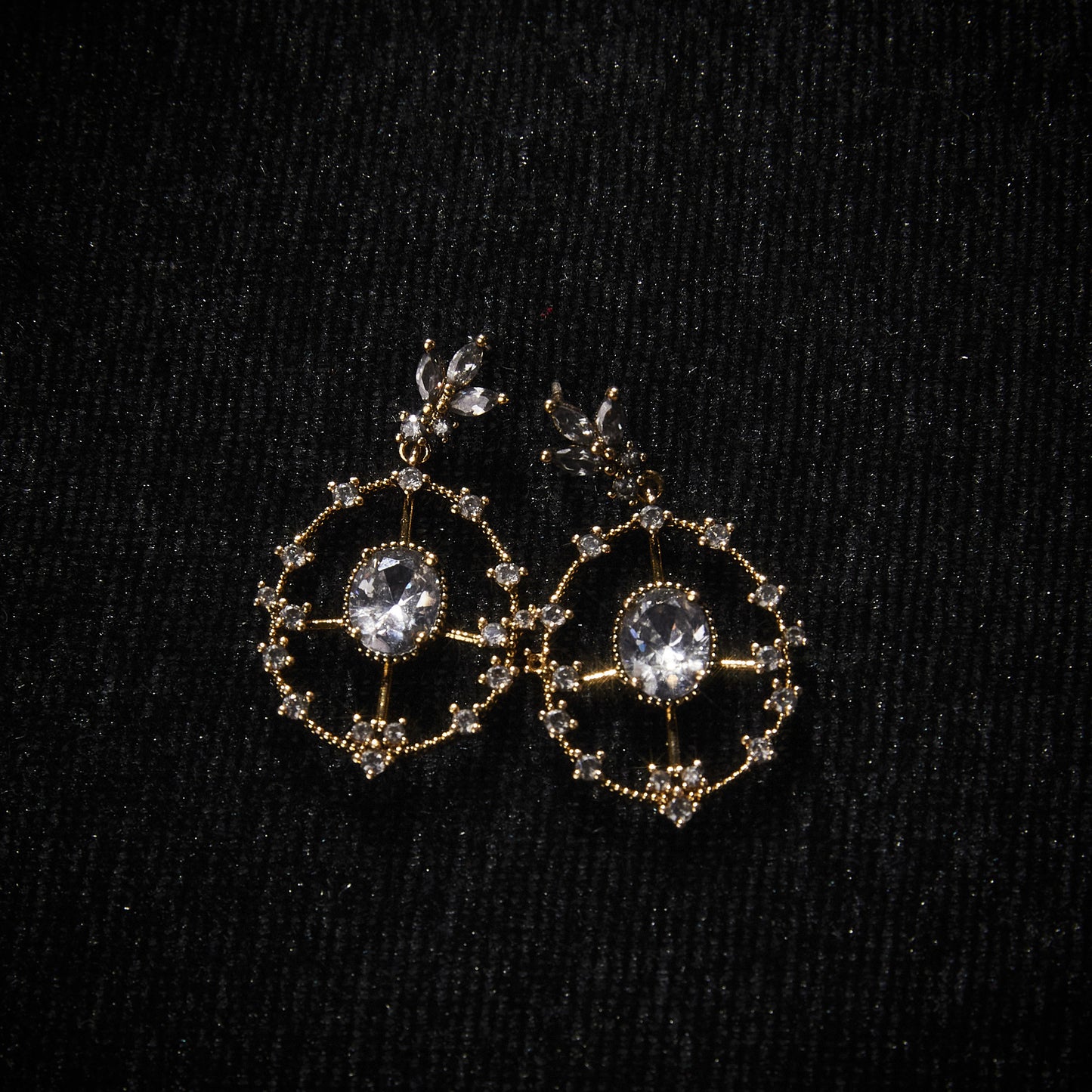 Sparkling Swarovski Crystal Copper Alloy Earrings KK-91338