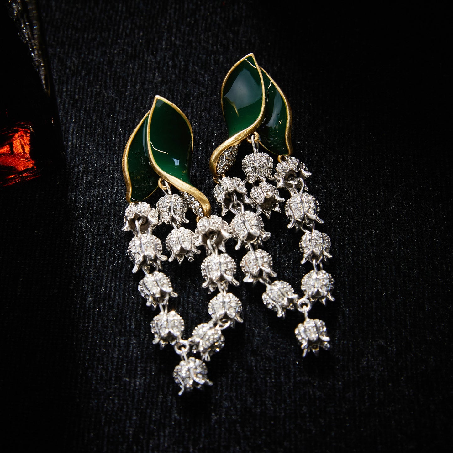 Refined Swarovski Crystal Copper Alloy Earrings KK-JB0009