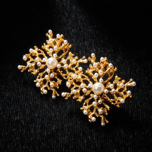 Sparkling Swarovski Crystal Copper Alloy Pearl-Imitation Earrings KK-91193