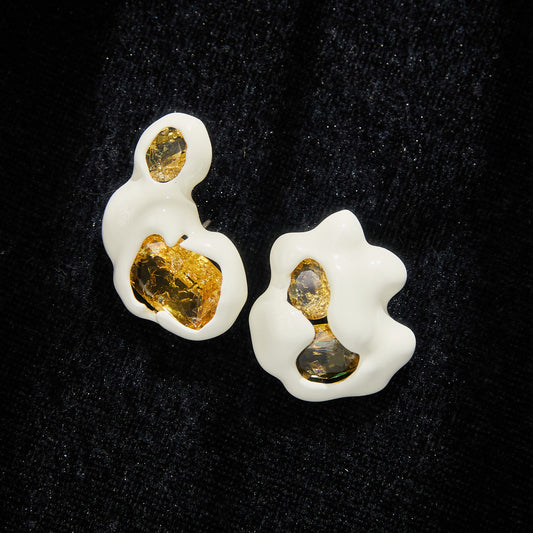 Sparkling Swarovski Crystal Copper Alloy Earrings KK-92130