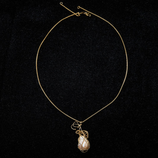 Copper Alloy Pearl-Imitation Necklace KK-JK0005
