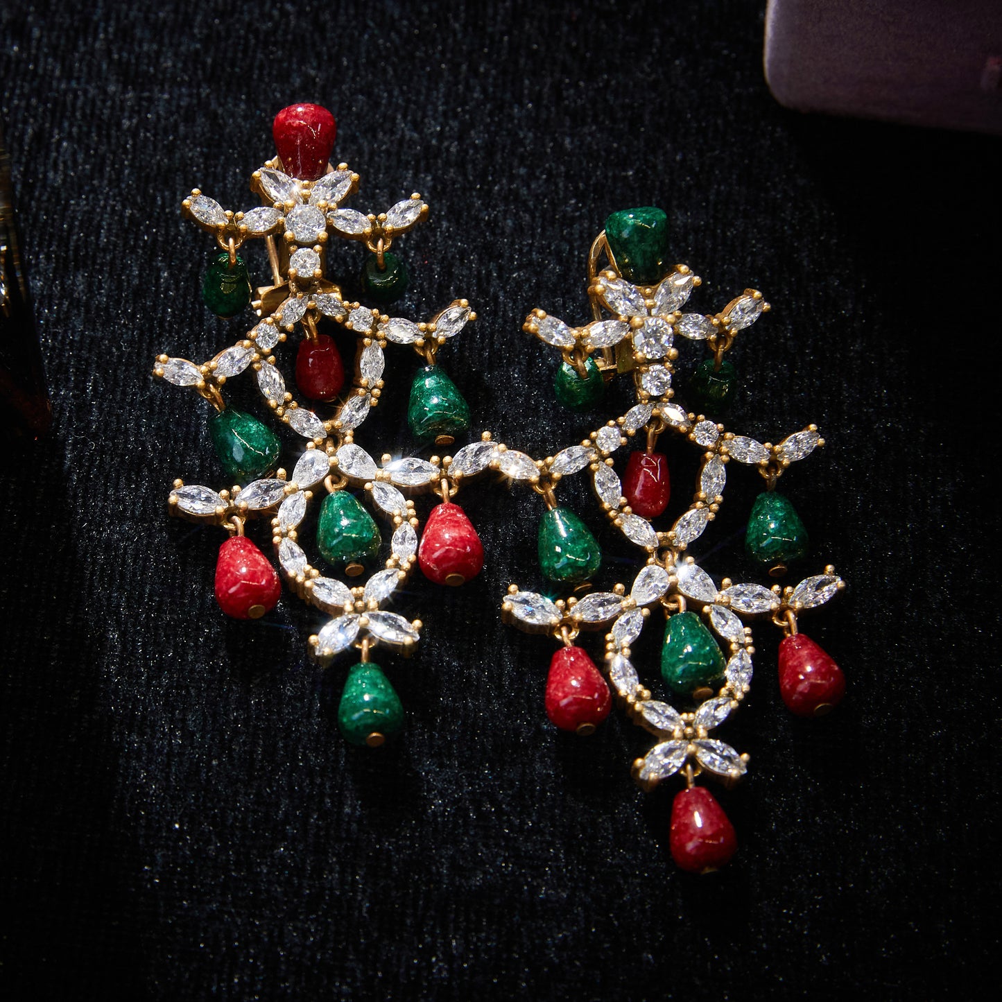 Refined Swarovski Crystal Copper Alloy Earrings  KK-JB0239