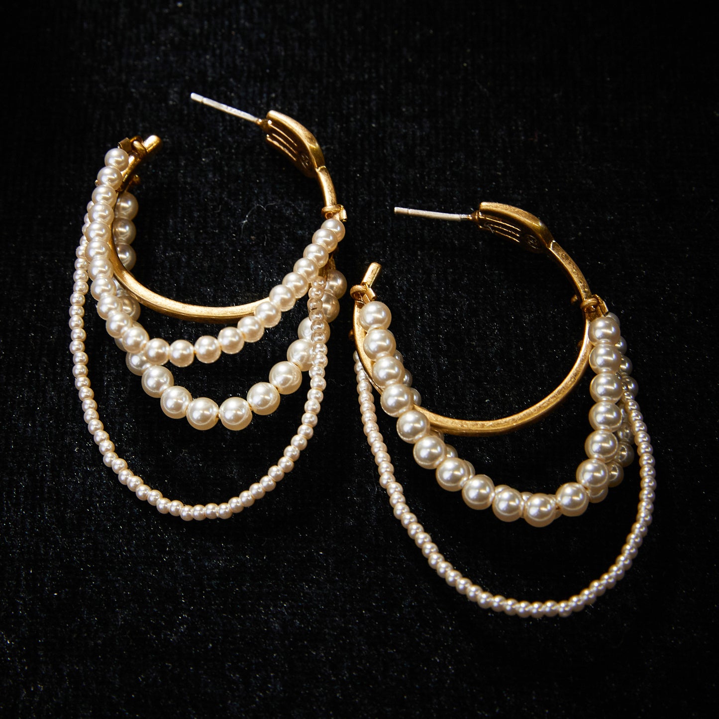 Sparkling Swarovski Crystal Copper Alloy Pearl-Imitation Earrings KK-JB0021