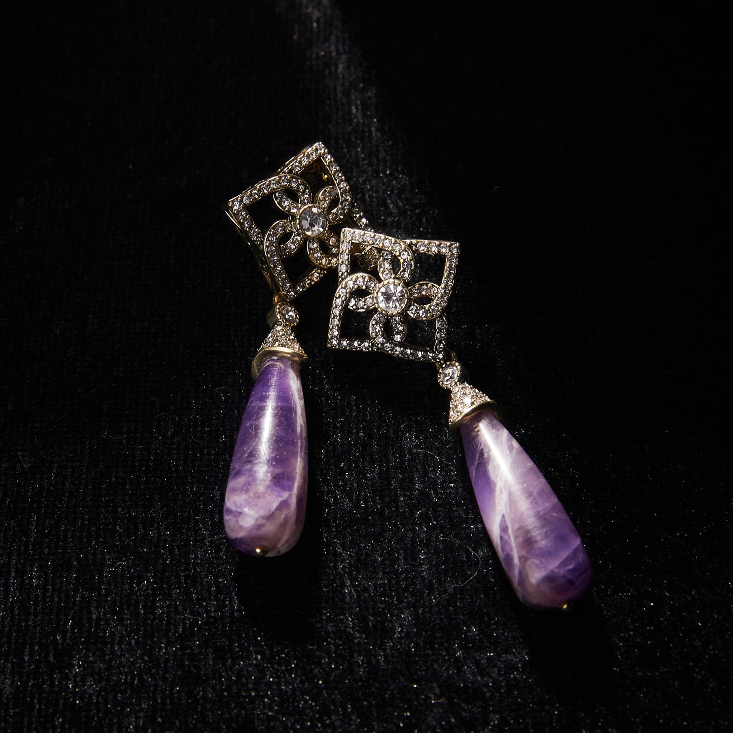 Elegant Swarovski Crystal  Copper Alloy Earrings  KK-9697