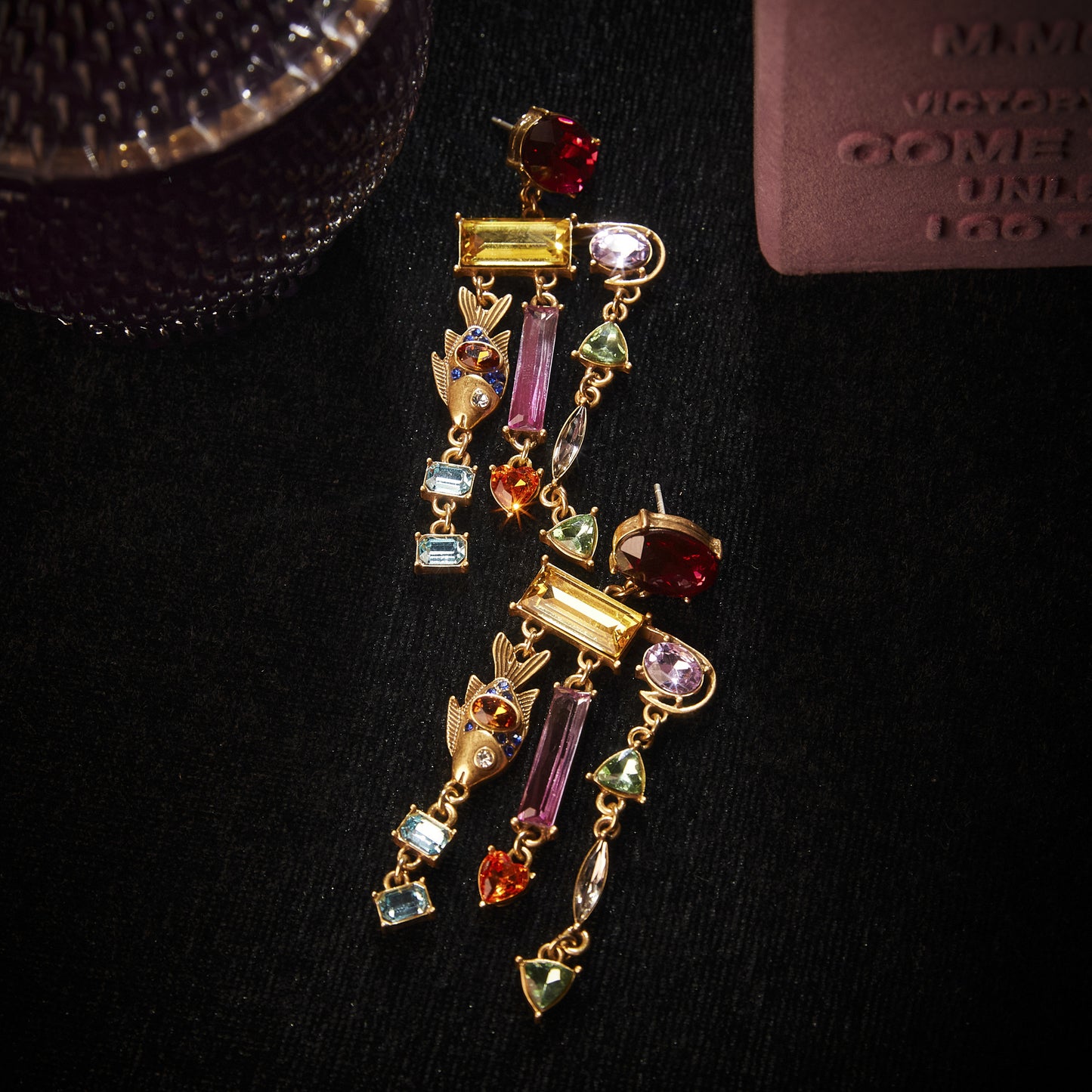 Sparkling Swarovski Crystal Copper Alloy Earrings  KK-91486