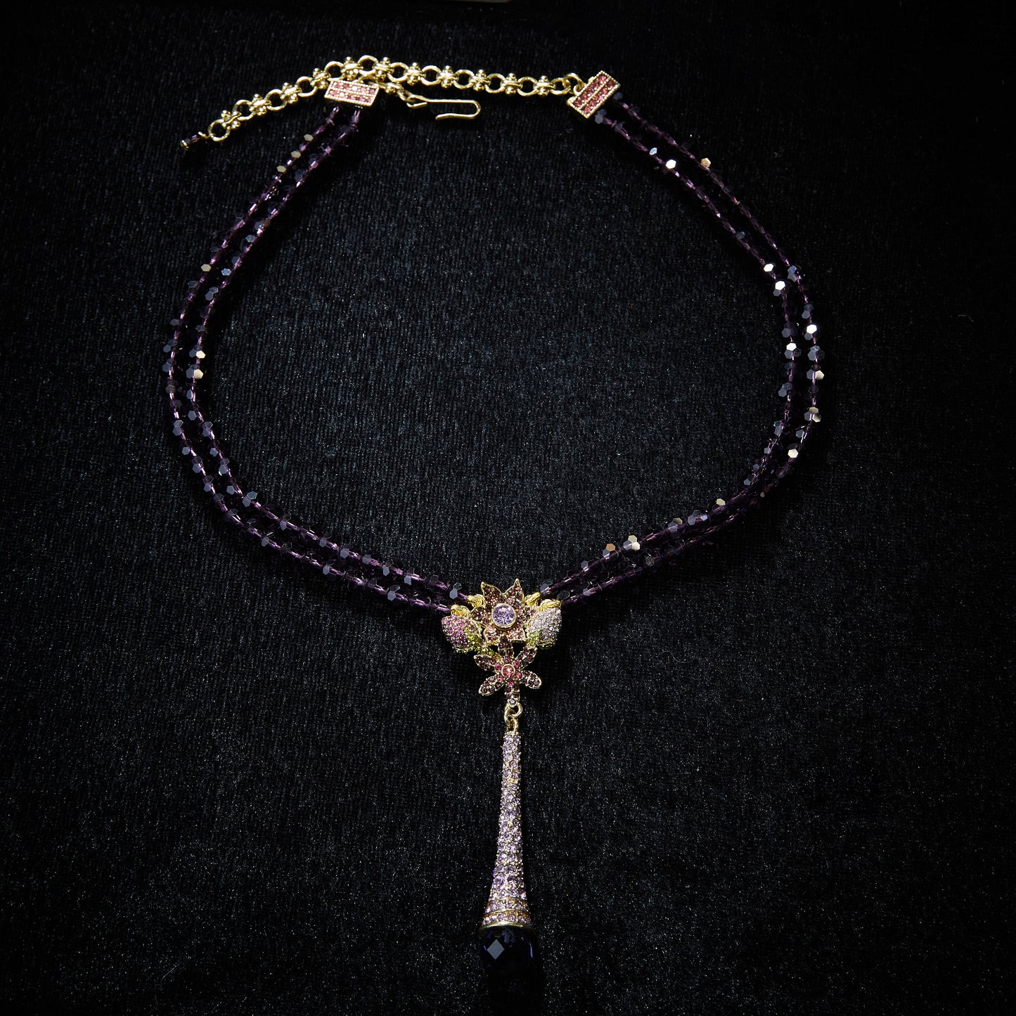 Sparkling Swarovski Crystal Copper Alloy Necklace & Earrings Set KK-JB0071