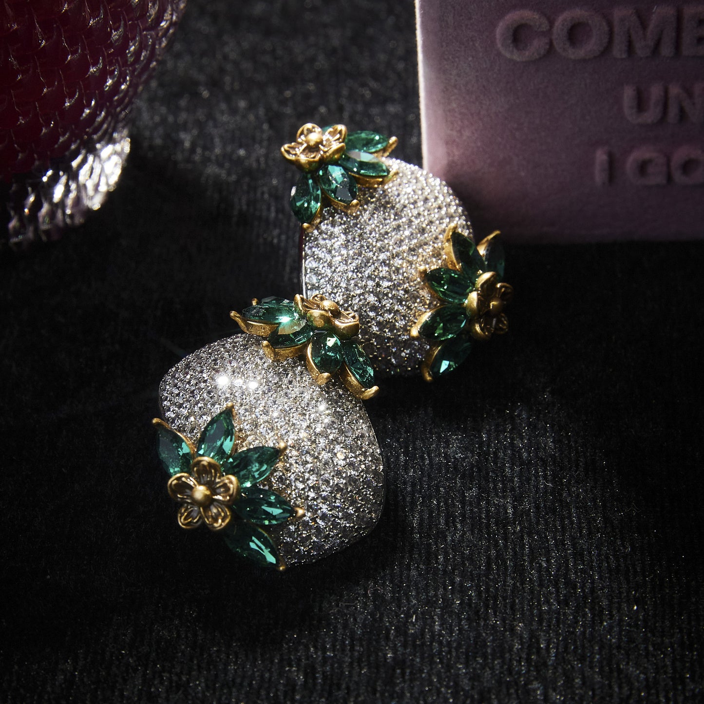 Sparkling Swarovski Crystal Copper Alloy Earrings KK-91035