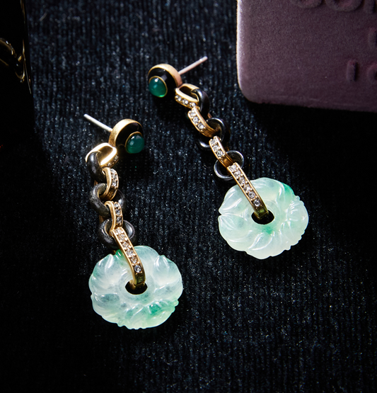 Sparkling Swarovski Crystal Copper Alloy Earrings KK-91915