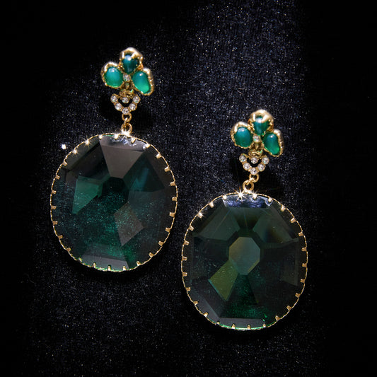 Refined Swarovski Crystal Copper Alloy Earrings  KK-92190
