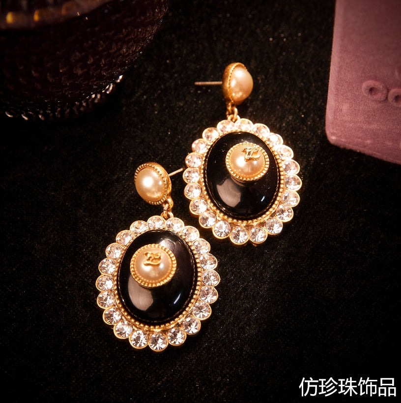 Elegant Copper Alloy Pearl-Imitation Earrings KK-91583