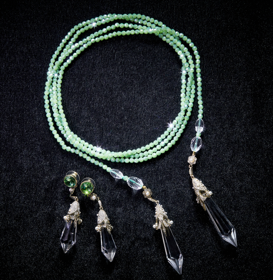 Elegant Copper Alloy Necklace & Earrings Set  KK-92181