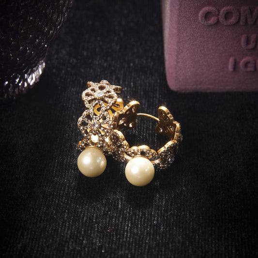 Swarovski Crystal Copper Alloy Pearl-Imitation KK-91659