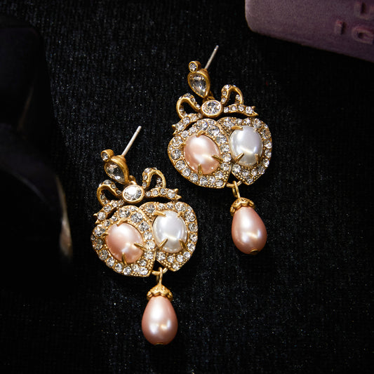 Elegant Copper Alloy Pearl-Imitation  KK-JB0214