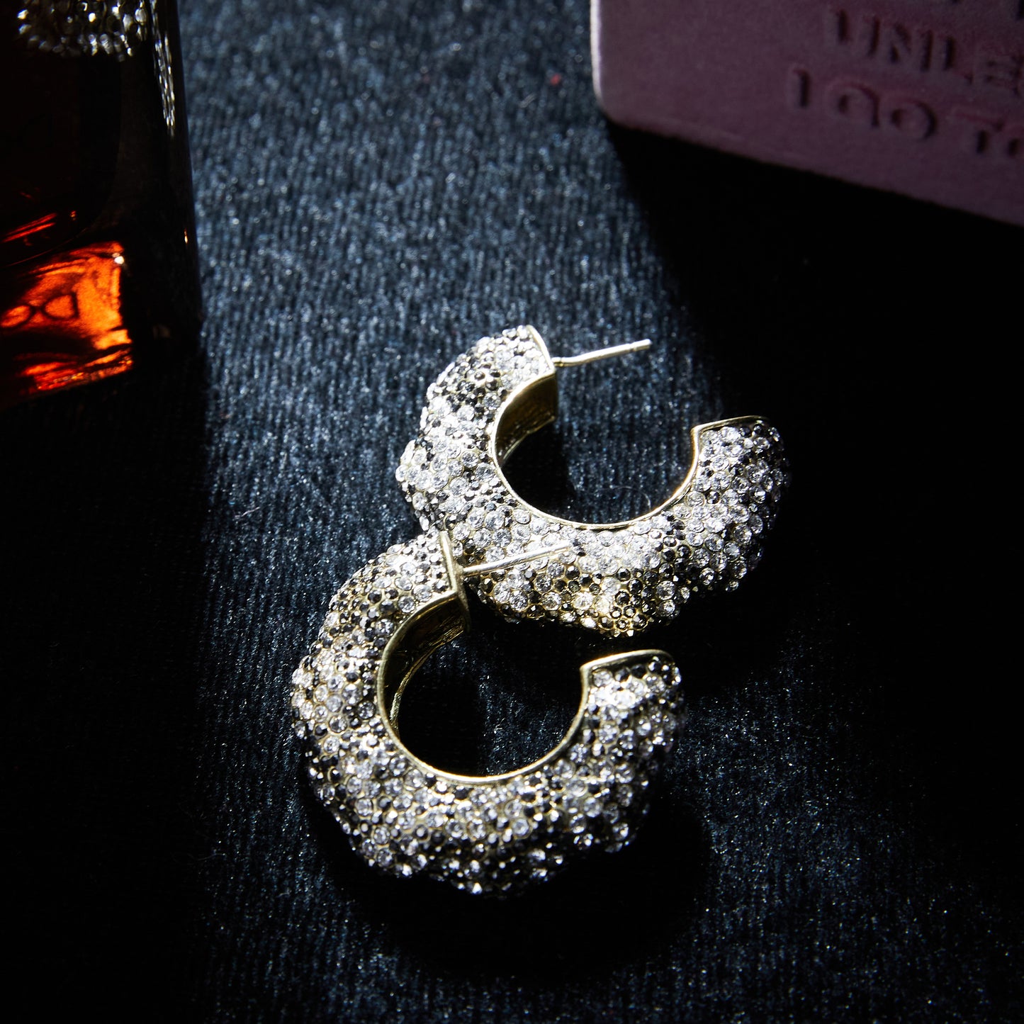 Sparkling Swarovski Crystal Copper Alloy Earrings KK-92050