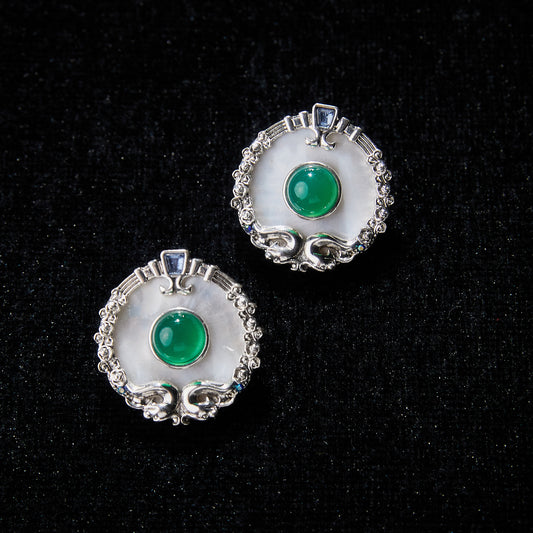 Sparkling Swarovski Crystal Copper Alloy Earrings   KK-JK0003