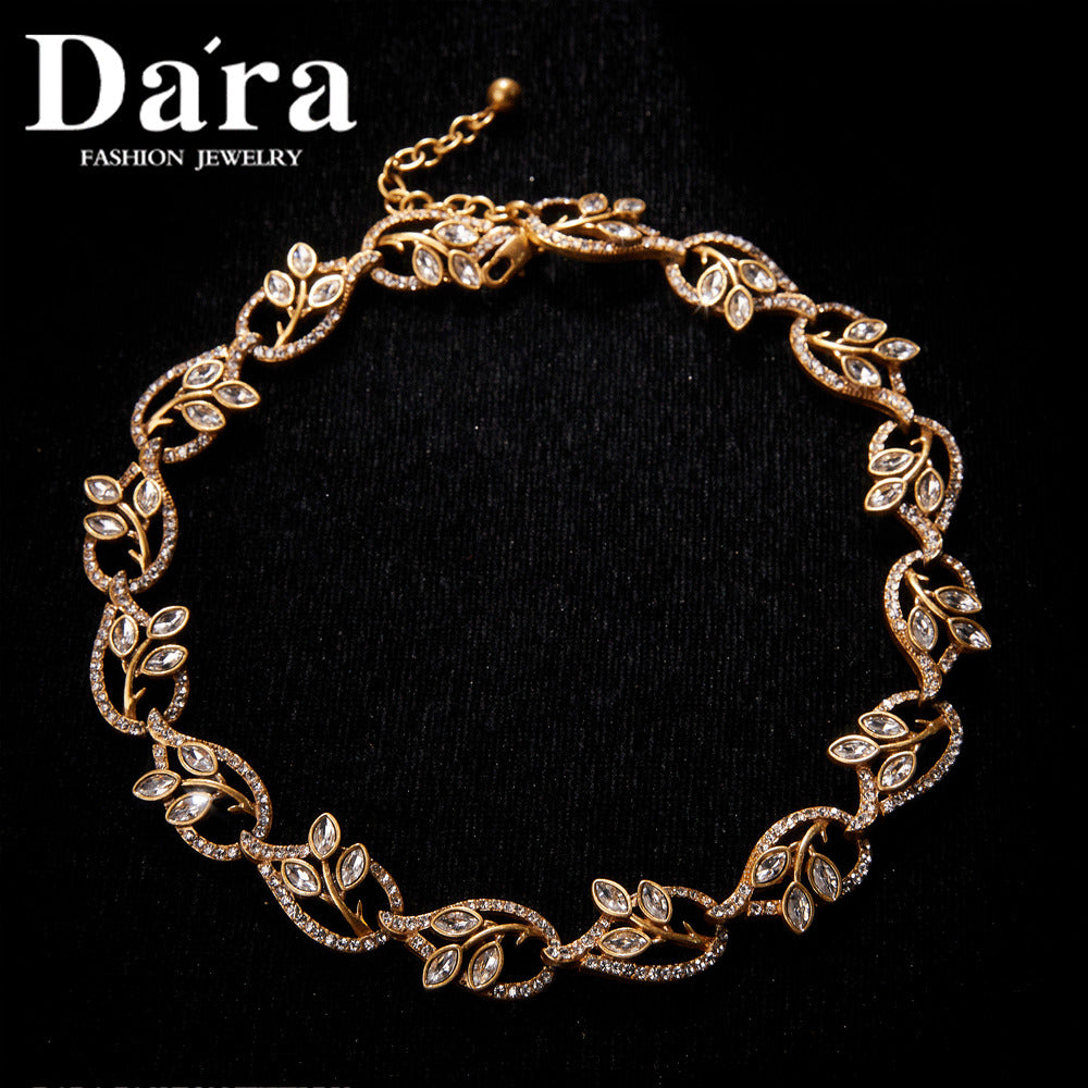 Sparkling Swarovski Crystal Copper Alloy Necklace & Earrings  KK-91400/91749