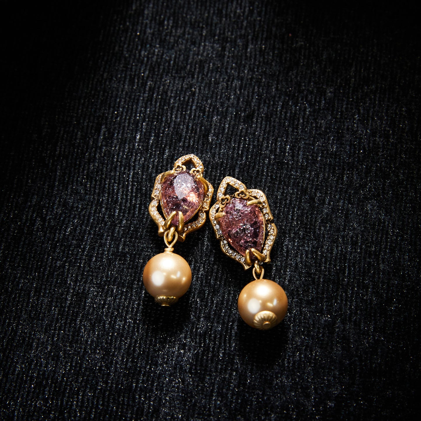 Sparkling Swarovski Crystal Copper Alloy Pearl-Imitation Jewelry Set KK-JB0057