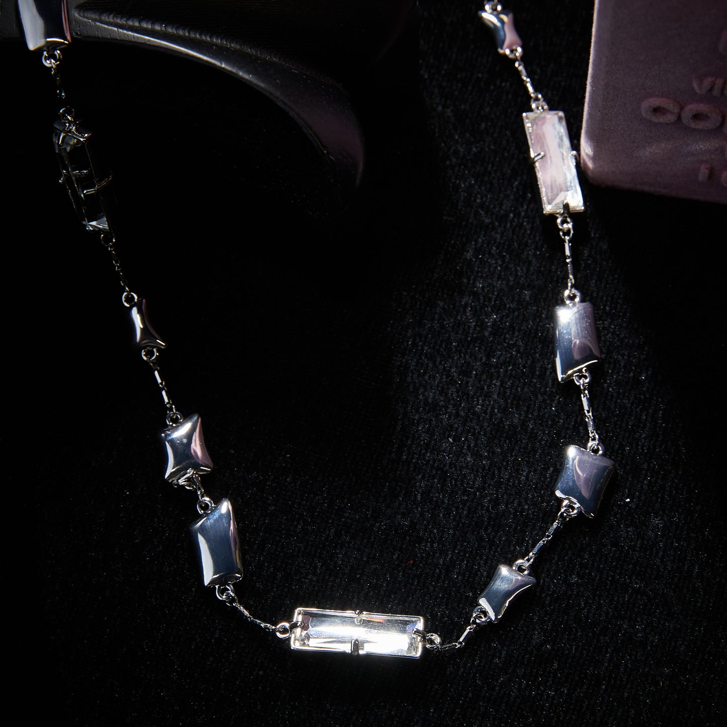 Sleek Swarovski Crystal Copper Alloy  Necklace & Earrings Set KK-92052