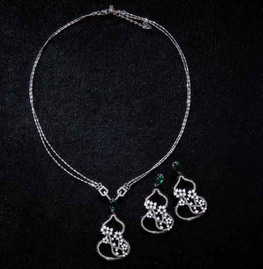 Timeless Swarovski Crystal Copper Alloy Necklace & Earrings Set  KK-92208
