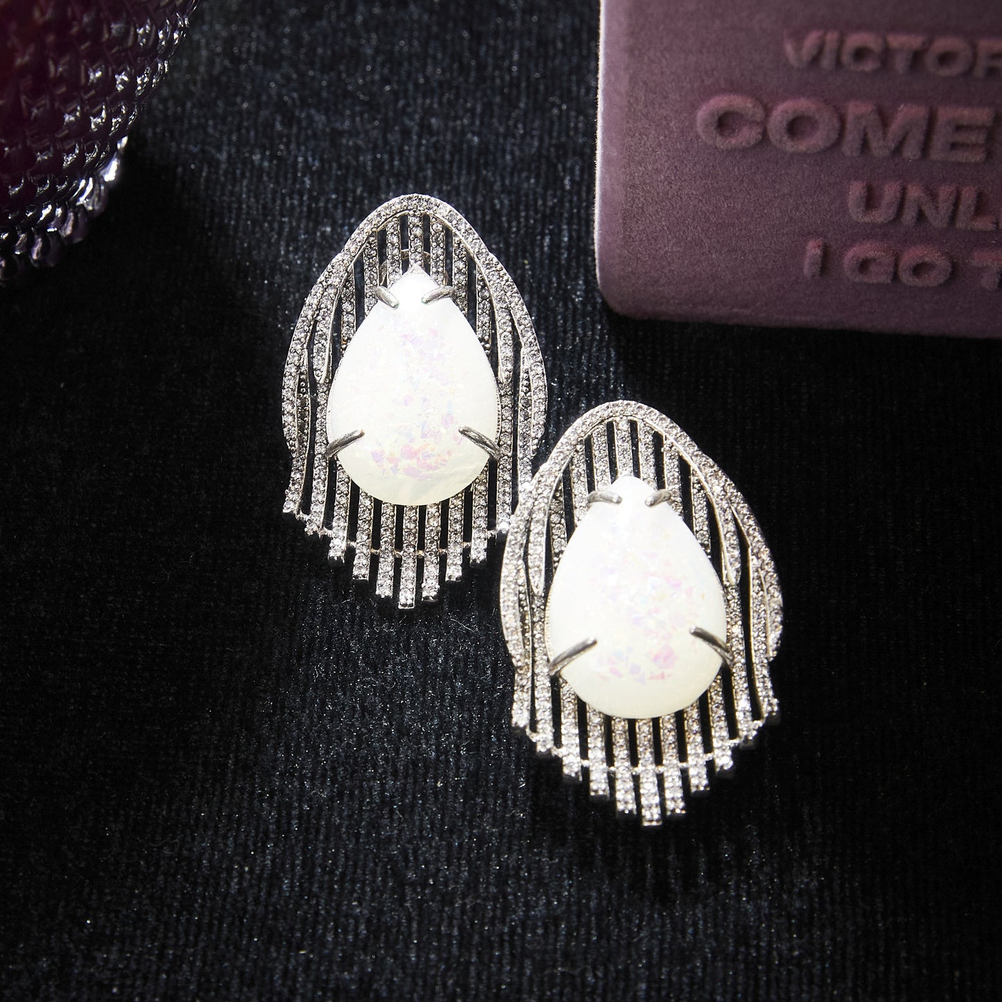 Refined Swarovski Crystal Copper Alloy Earrings   KK-91254