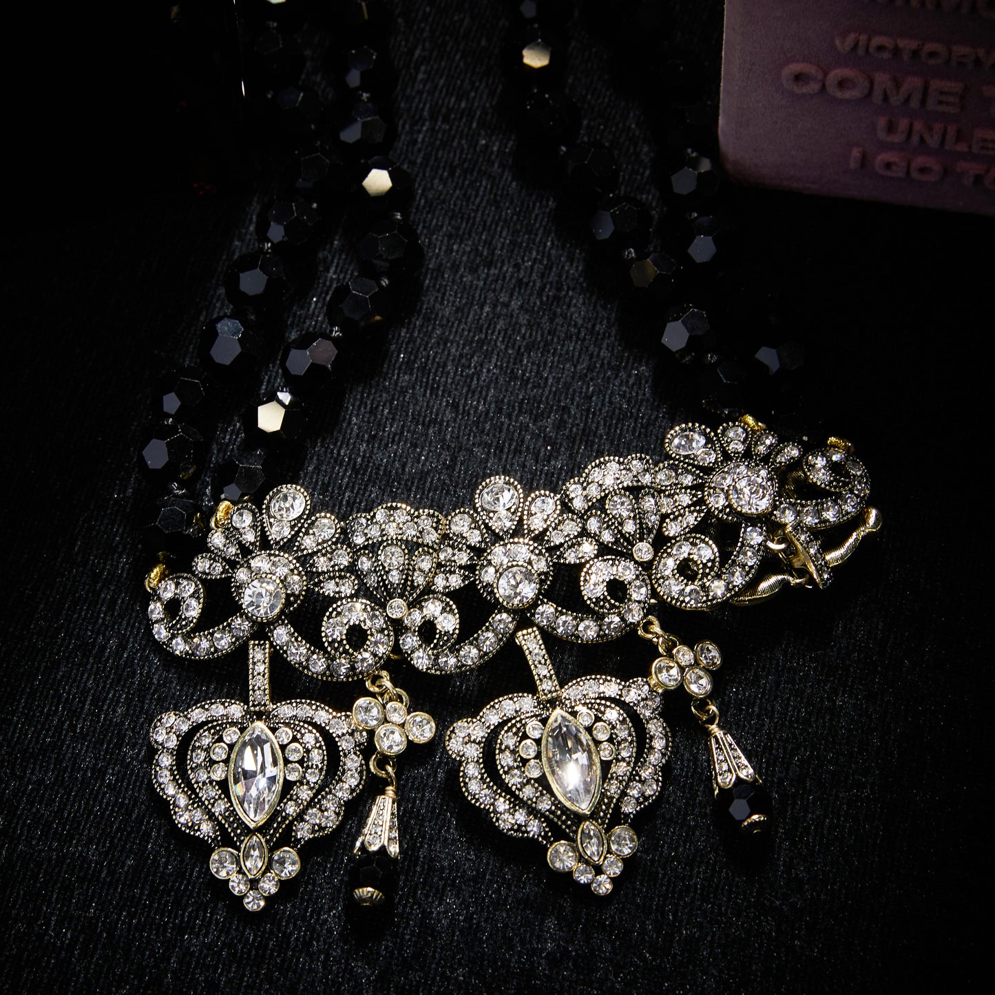 Refined Swarovski Crystal Copper Alloy Necklace & Earrings Set KK-JB0068