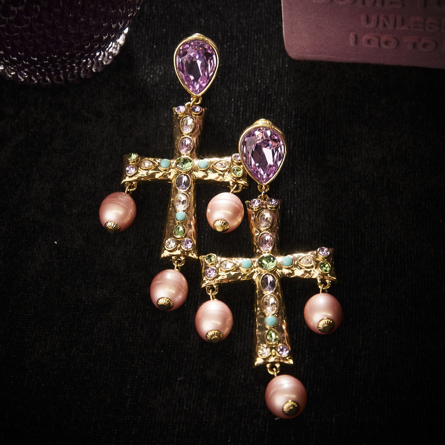 Sparkling Swarovski Crystal Copper Alloy Earrings KK-91640