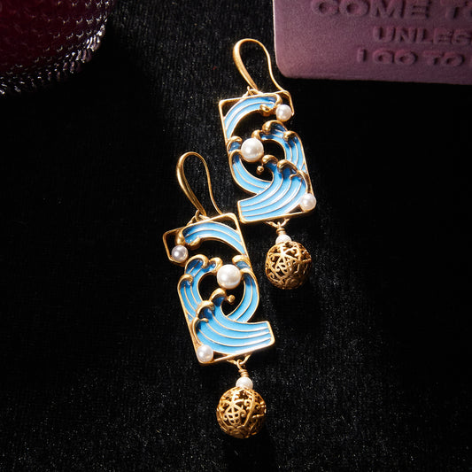 Elegant Copper Alloy Earrings  KK-9322
