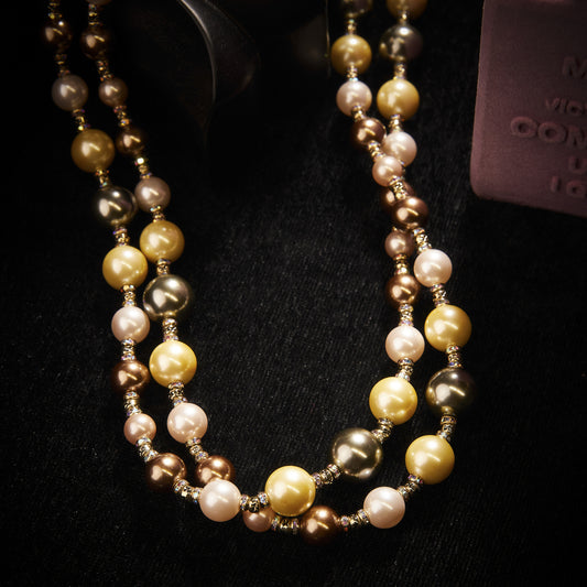 Refined Elegant Copper Alloy Pearl-Imitation Necklace KK-91490
