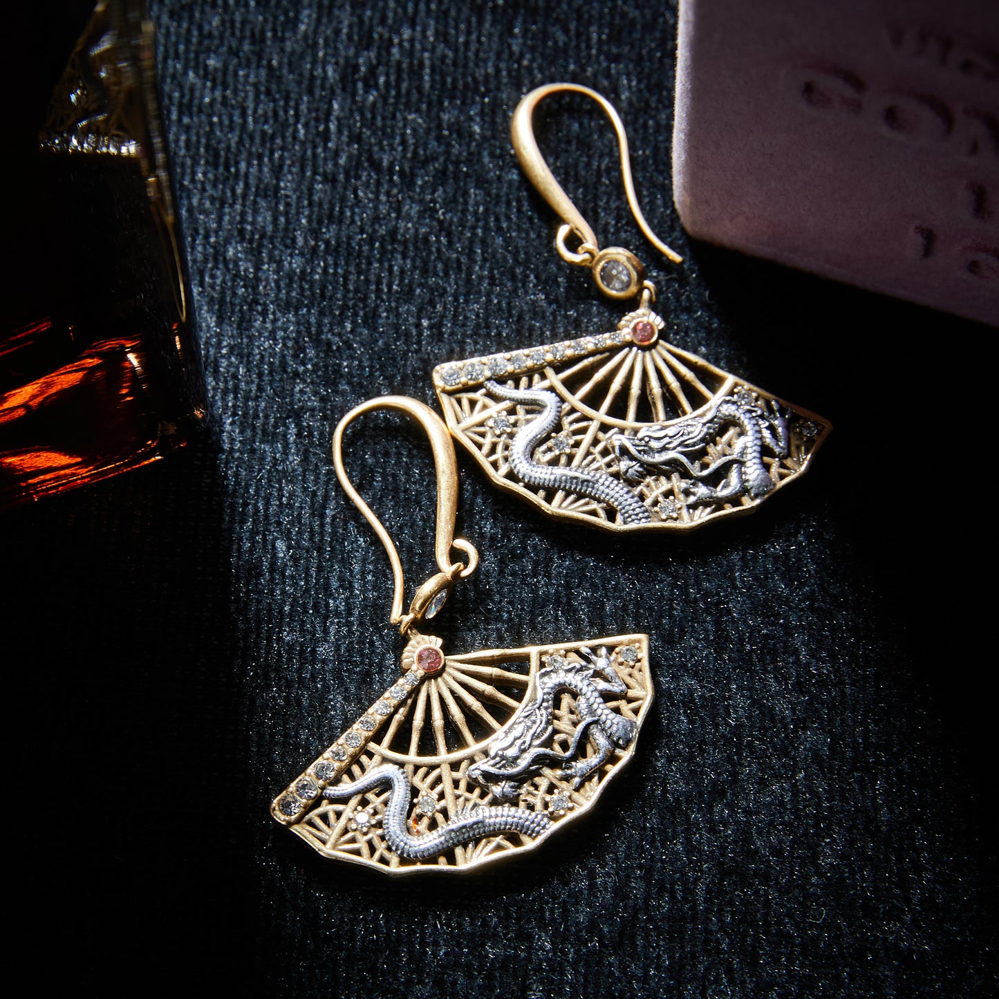 Sparkling Swarovski Crystal Copper Alloy Earrings KK-91106