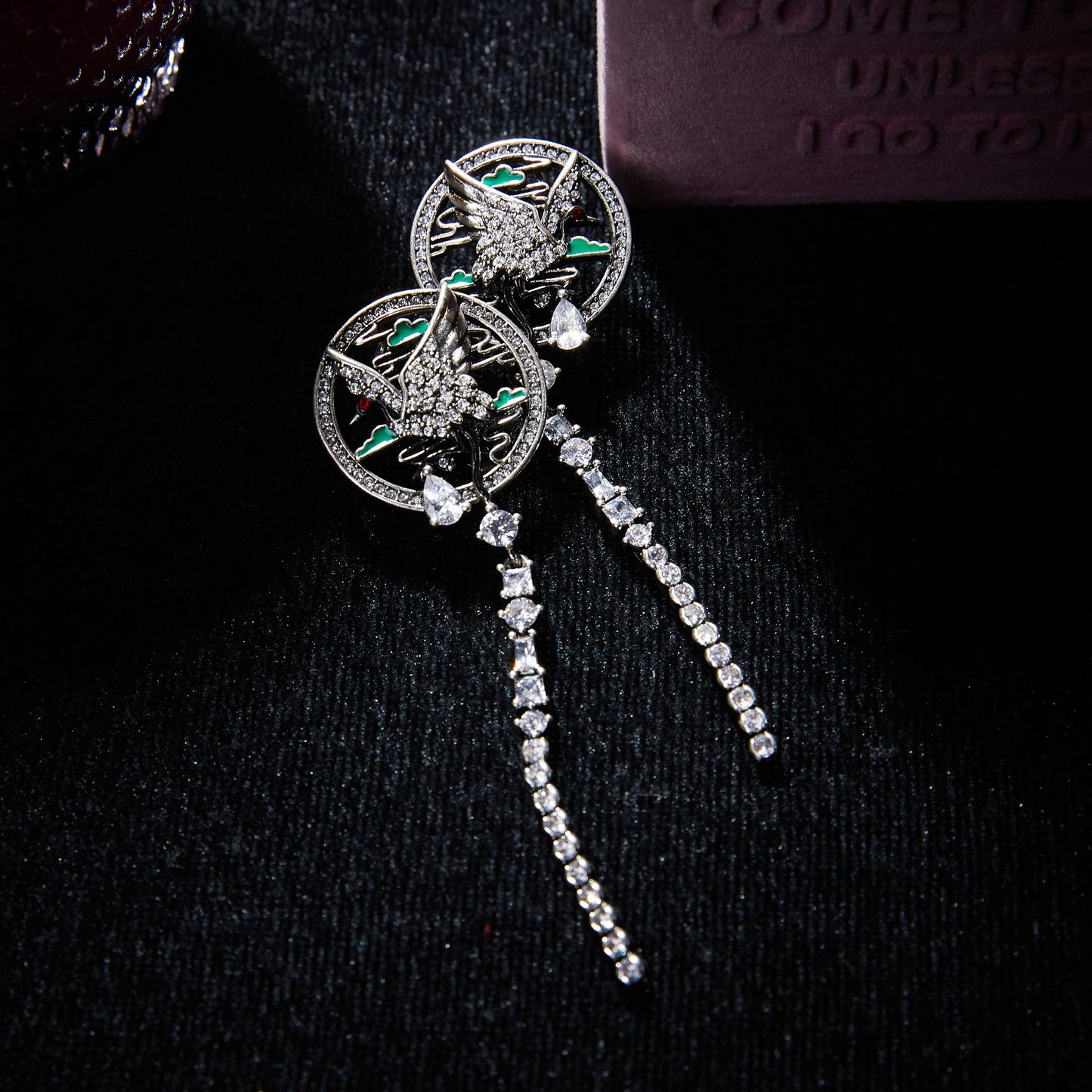 Sparkling Swarovski Crystal Copper Alloy Earrings KK-91913