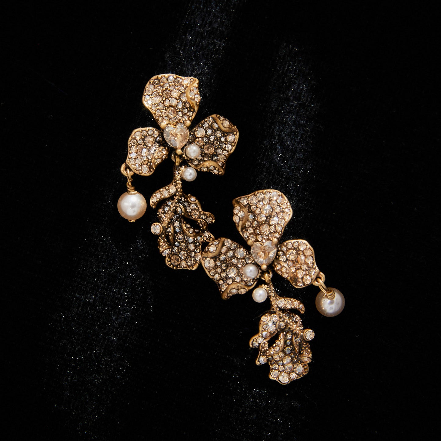 Sparkling Swarovski Crystal Copper Alloy Pearl-Imitation Jewelry Set KK-92140