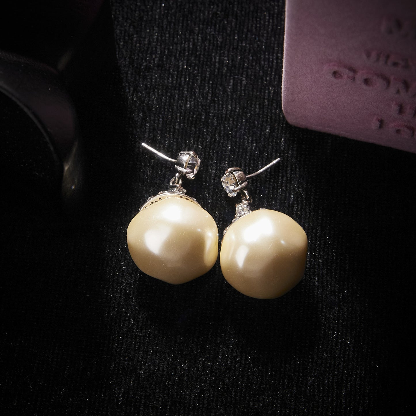 Sparkling Swarovski Crystal Copper Alloy Pearl-Imitation Earrings  KK-91066