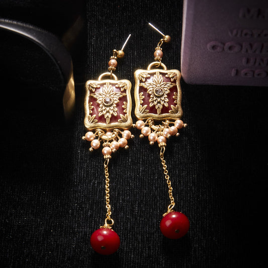Elegant Copper Alloy Earrings  KK-91755