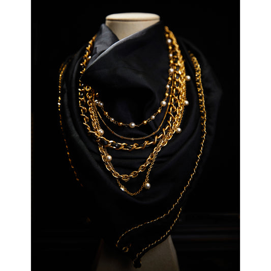 Refined  Copper Alloy Pearl-Imitation Necklace KK-92013