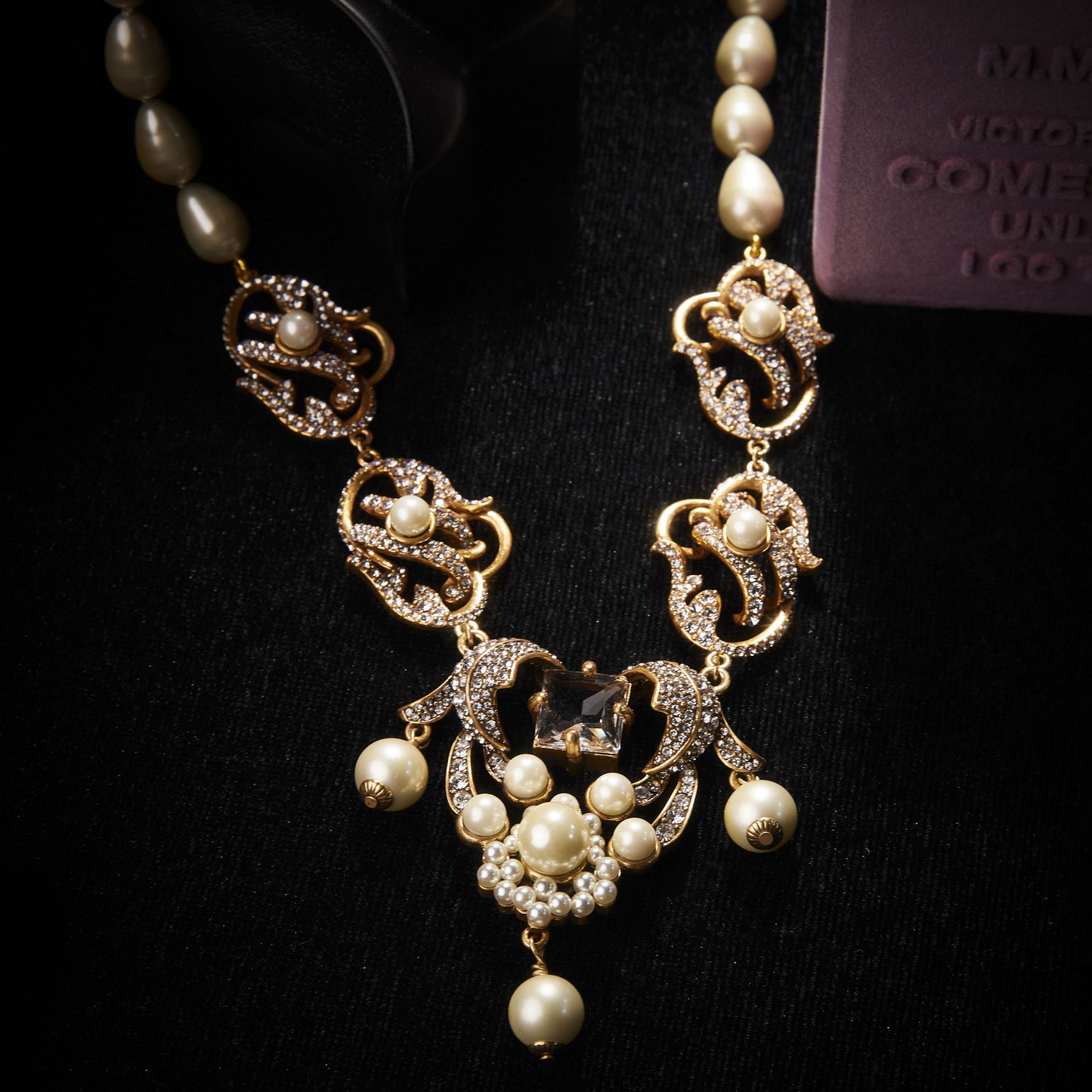 Elegant Copper Alloy Pearl-Imitation Necklace KK-91394