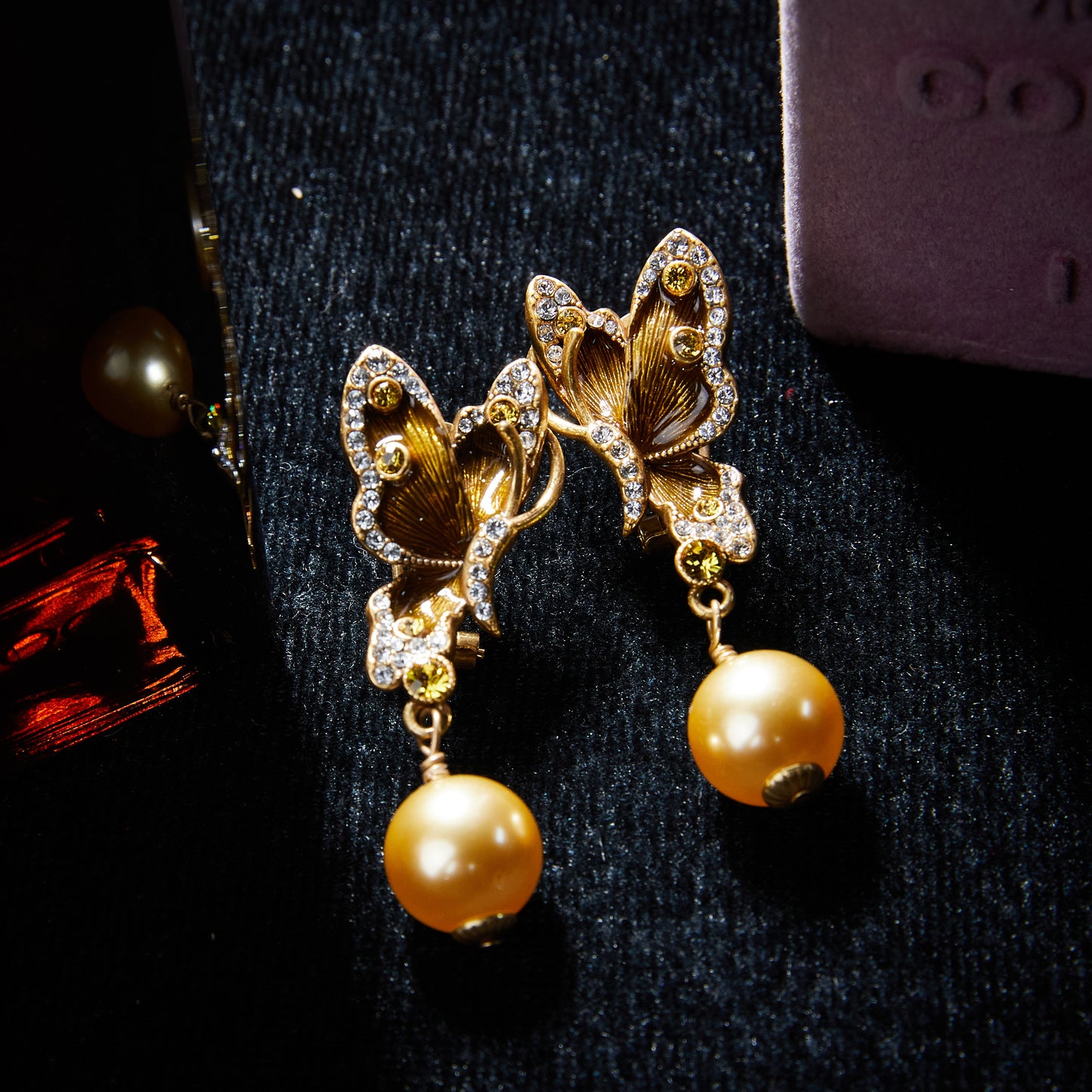 Timeless Swarovski Crystal Copper Alloy Pearl-Imitation Jewelry Set KK-91920