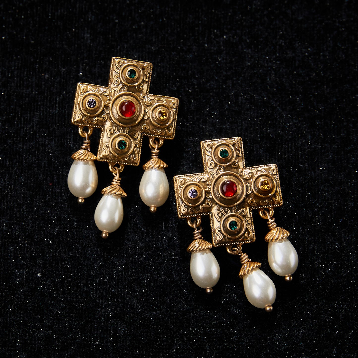 Refined Swarovski Crystal Copper Alloy Pearl-Imitation Jewelry Set KK-92098