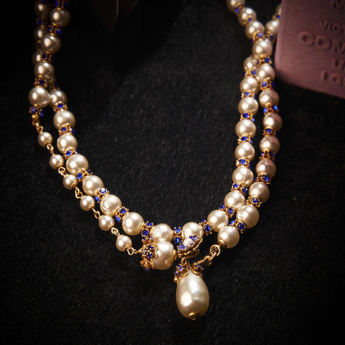 Sparkling Swarovski Crystal Copper Alloy Pearl-Imitation Necklace KK-91525
