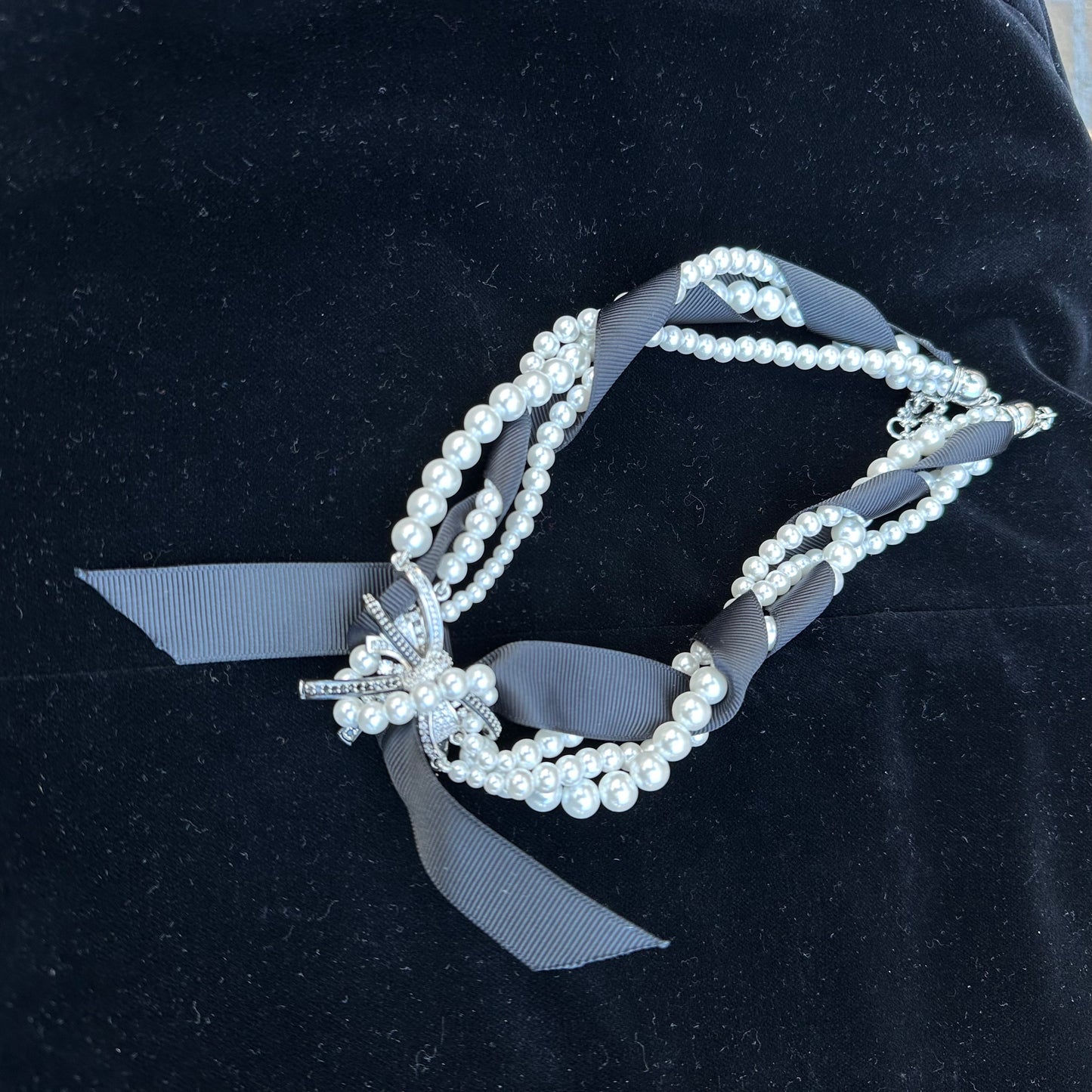 Timeless Swarovski Crystal Copper Alloy Pearl-Imitation Necklace KK-92207