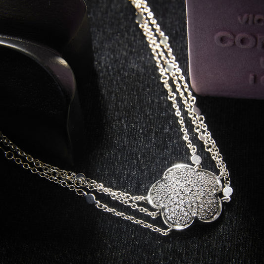 Sparkling Swarovski Crystal Copper Alloy Necklace & Earrings KK-9883/9885