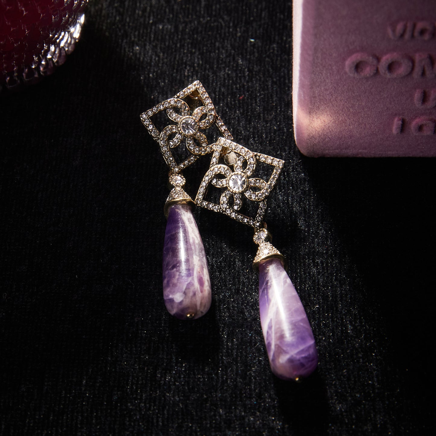 Elegant Swarovski Crystal  Copper Alloy Earrings  KK-9697