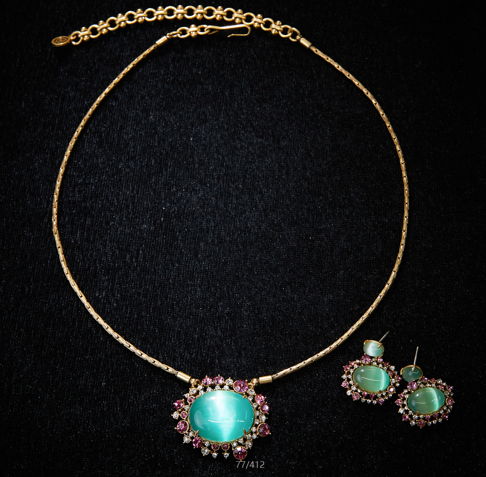 Sparkling Swarovski Crystal Copper Alloy Necklace & Earrings KK-JB0134