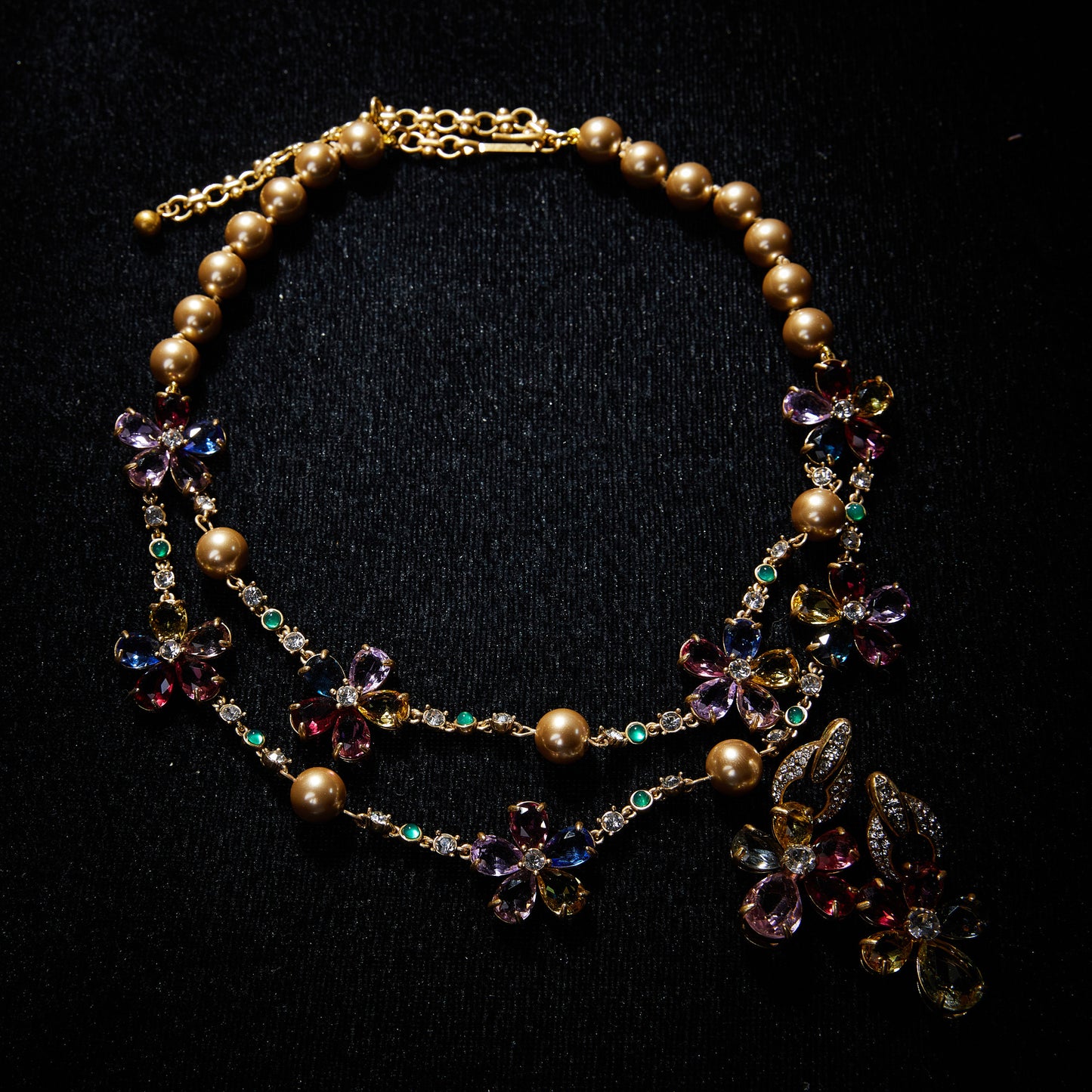 Sparkling Swarovski Crystal Copper Alloy  Pearl-Imitation Jewelry Set KK-91921