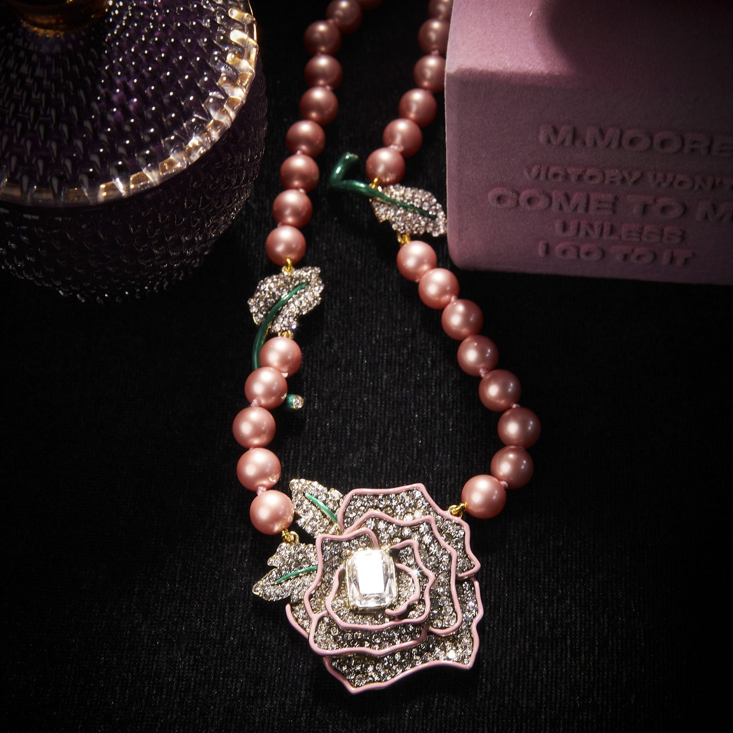 Sparkling Swarovski Crystal Copper Alloy Necklace & Earrings Set KK-91670/91671