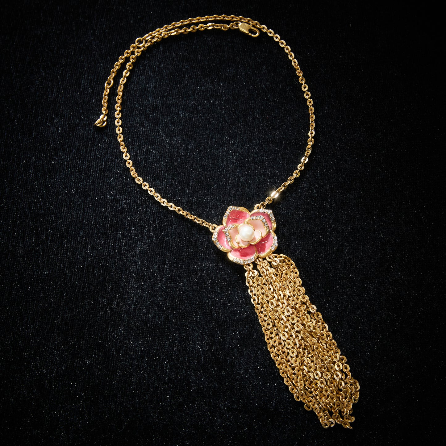 Sparkling Swarovski Crystal Copper Alloy Pearl-Imitation Necklace & Earrings Set KK-JB0103