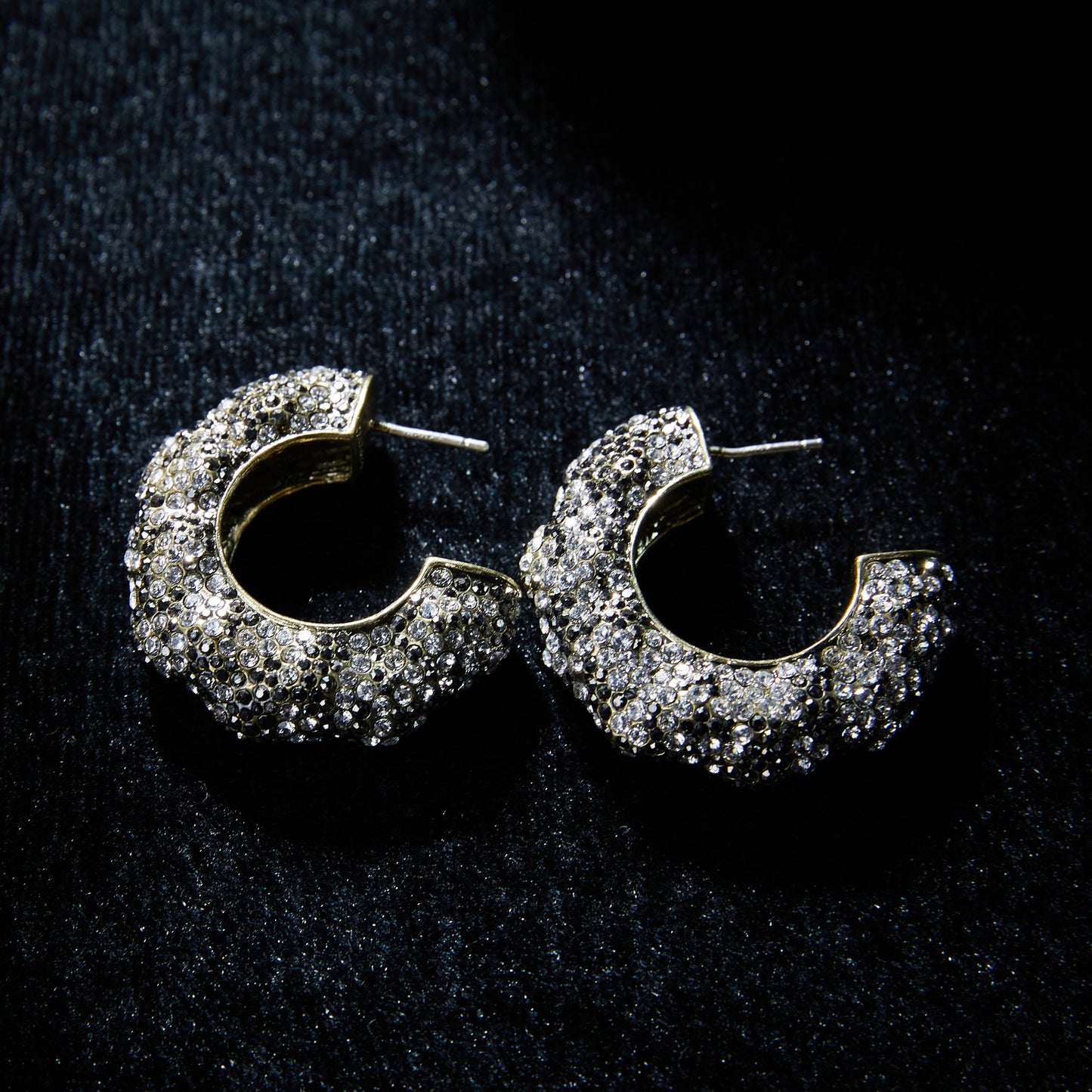 Sparkling Swarovski Crystal Copper Alloy Earrings KK-92050