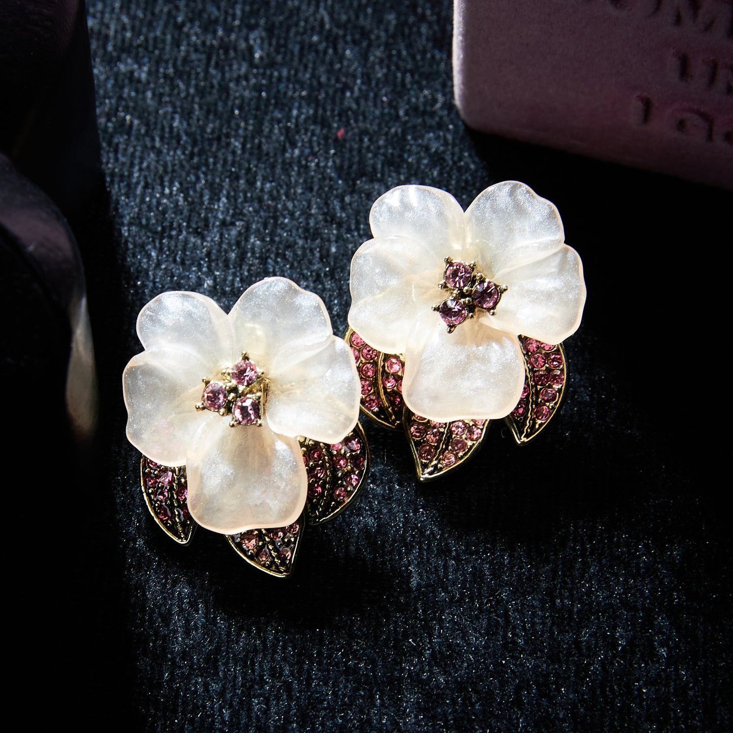 Sparkling Swarovski Crystal Copper Alloy Earrings & Ring KK-91389